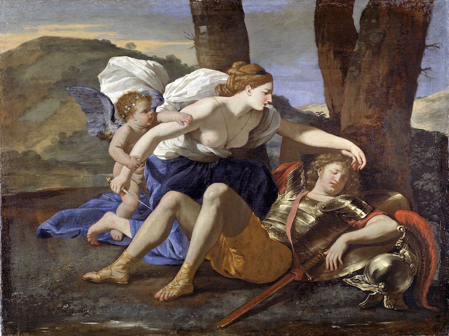 Renaud et Armide de Nicolas Poussin pour l'exposition Poussin et l'amour.