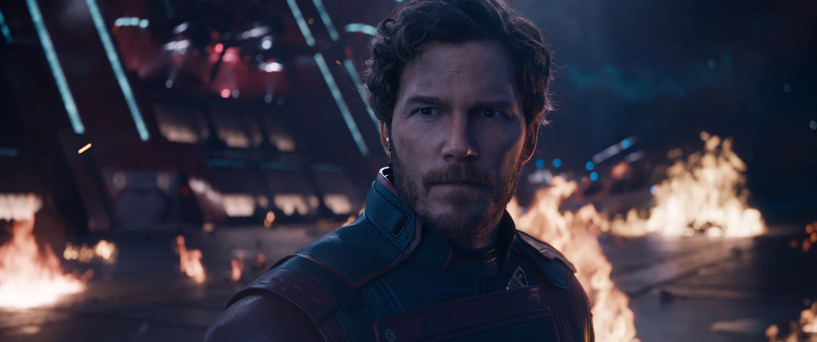 Chris Pratt explosion de nuit Gardiens de la Galaxie.
